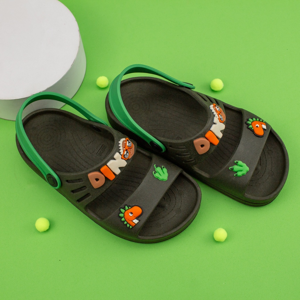 Babuche Papete Infantil Masculino Dinossauro Leve Confortável Dia a Dia Presente Dia a Dia Casual Promoção