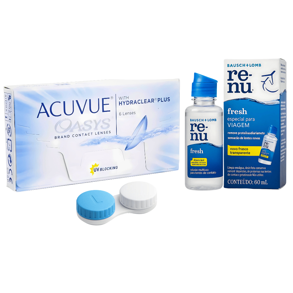 Lente de Contato Acuvue Oasys® + Estojo + Renu60 ML