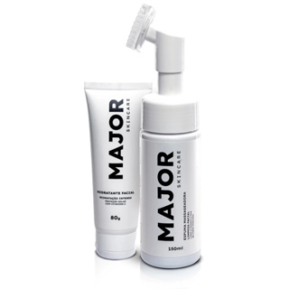 Kit Skincare Cuidados Básicos Massageador e Hidratante Facial  - Major em Oferta na Shopee