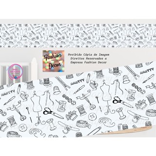 Adesivo Atelie de Costura Faixa Adesiva Decorativa Costureira Loja Comércio Confecção de Roupas em Oferta na Shopee