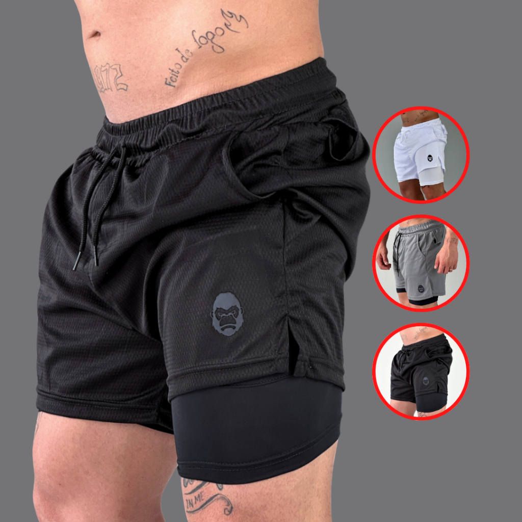 Shorts Masculino Treino Corrida Kong