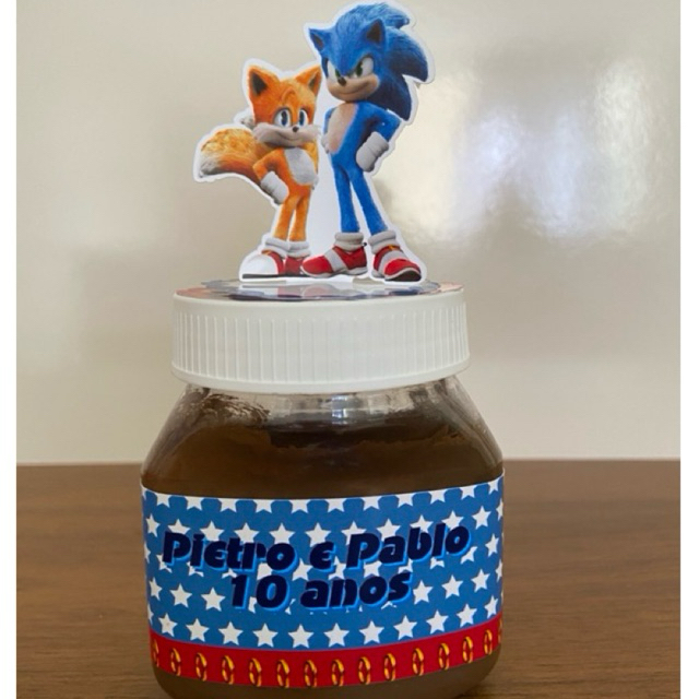 10 und rótulo de nutella mais 10 apliques em pé para tampa sonic