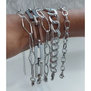 Pulseira Luxo Aço Inoxidável Sempre Brilhante - A prova d'água, não escurece não causa alergia.