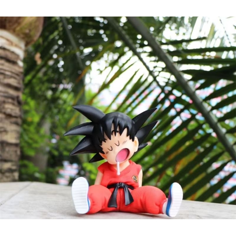 Boneco Goku criança miniatura dormindo Dragon ball Z Action Figure 10 cm