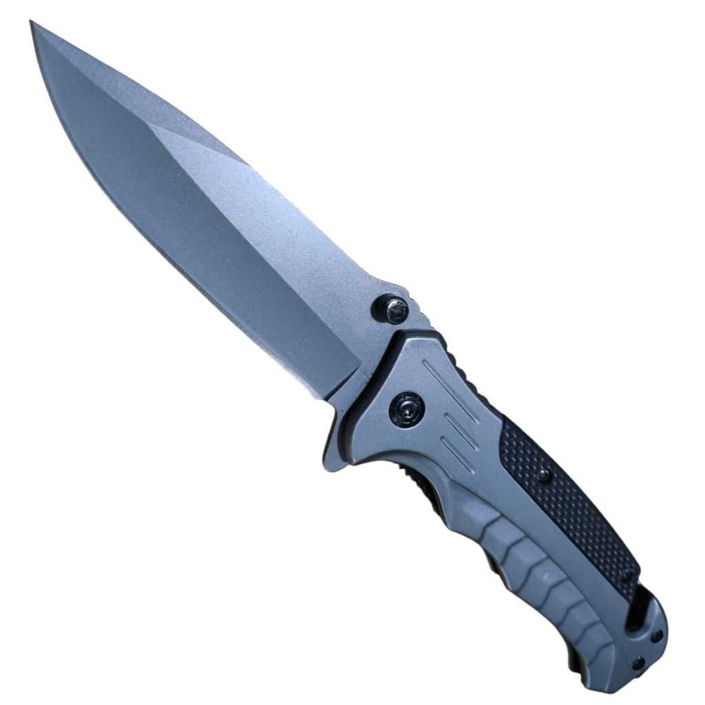 Canivete Tático Multiuso Semi Automático Aço Inox Pesca Caça Camping De Bolso Lâmina Afiada FA46