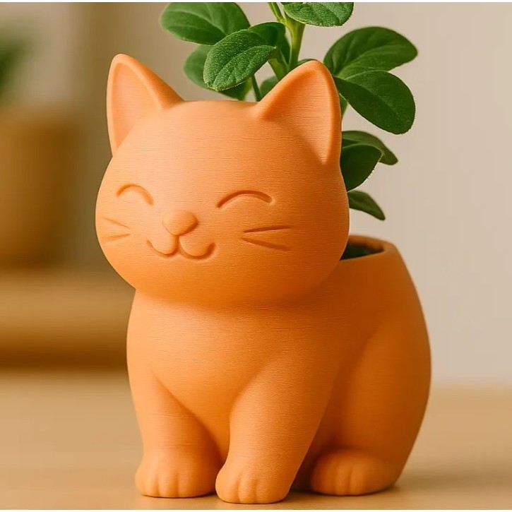 Vaso de Planta Gatinho Decorativo e Fofo para Amantes de Gatos e Plantas