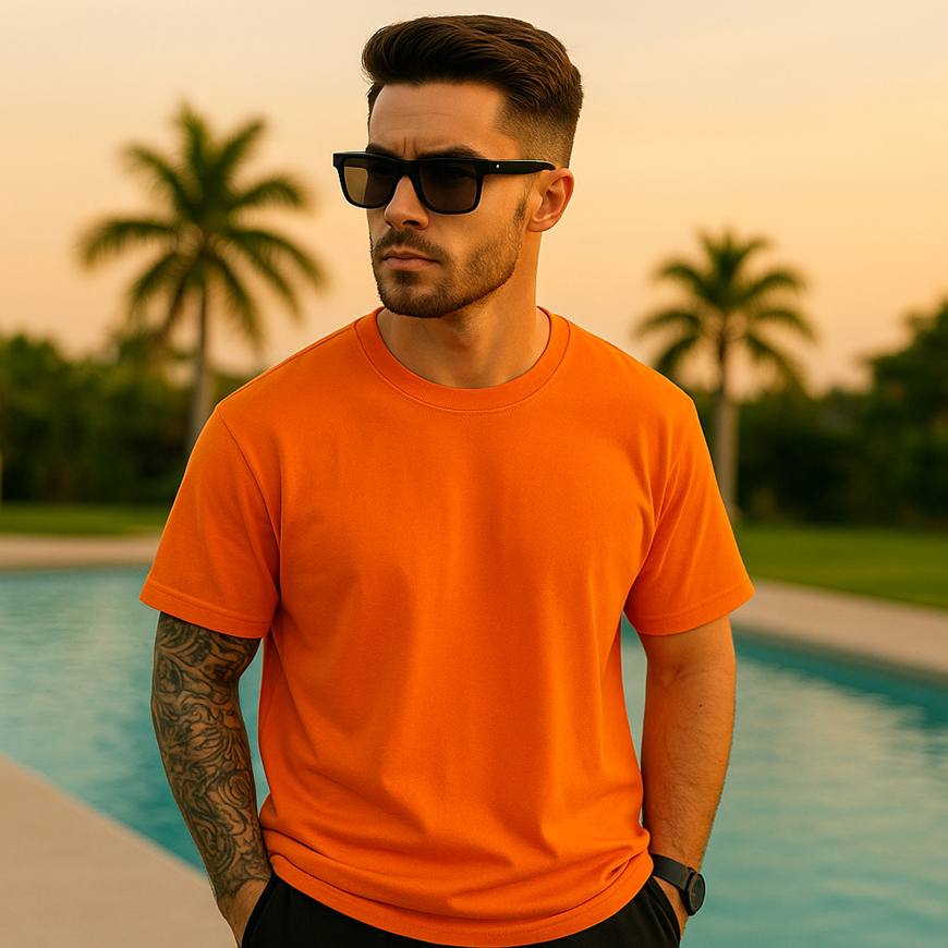 Camiseta Masculina Stretwaer Básica 100% Algodão 30.1 Premium Dia a Dia Academia Caminhada Festas