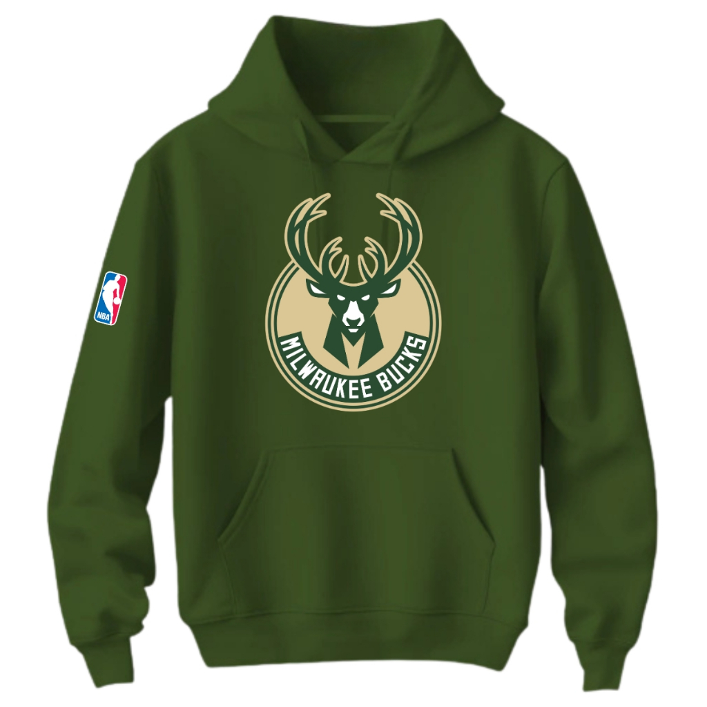 Moletom Canguru Milwaukee Bucks Blusa Basquete Masculina Estampada Time 100% Algodão Premium