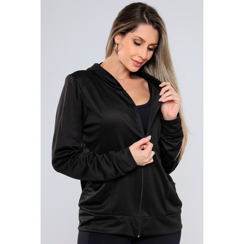 Casaco Feminino Dry Fit Com Capuz Academia