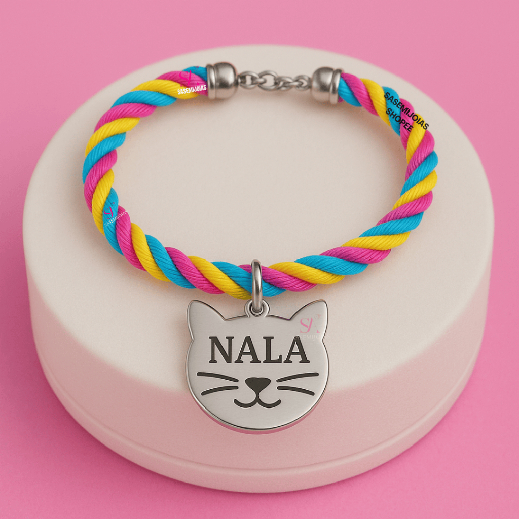 Coleira para Gato com Nome Personalizado Várias Cores B8
