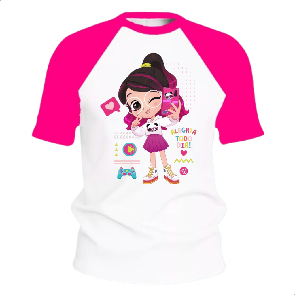 Camiseta Luluca Infantil Youtuber Menina Presente Jogo Pink Presente Festa Aniversario Juvenil Celular Passeio Casual