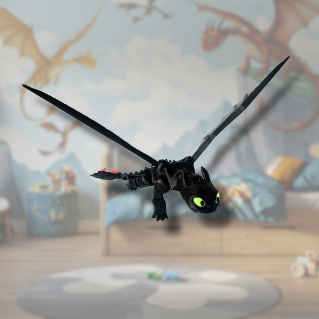 Dragão Banguela Articulado | Impressão 3D | Como Treinar o Seu Dragão | Brinquedo Colecionável em Oferta na Shopee