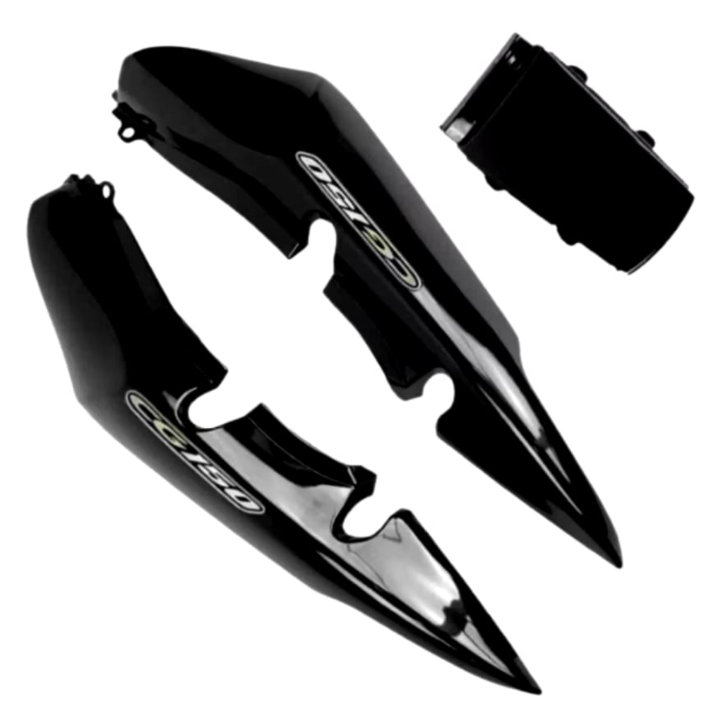 Rabeta Banco  Completa Titan 150 Preta 2004 A 2008 Com Brilho Envernizado + Adesivos Padrão Original em Oferta na Shopee