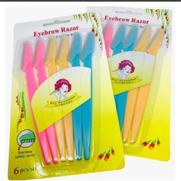 Kit Navalha com 6 Unidades para Sobrancelha em Oferta na Shopee