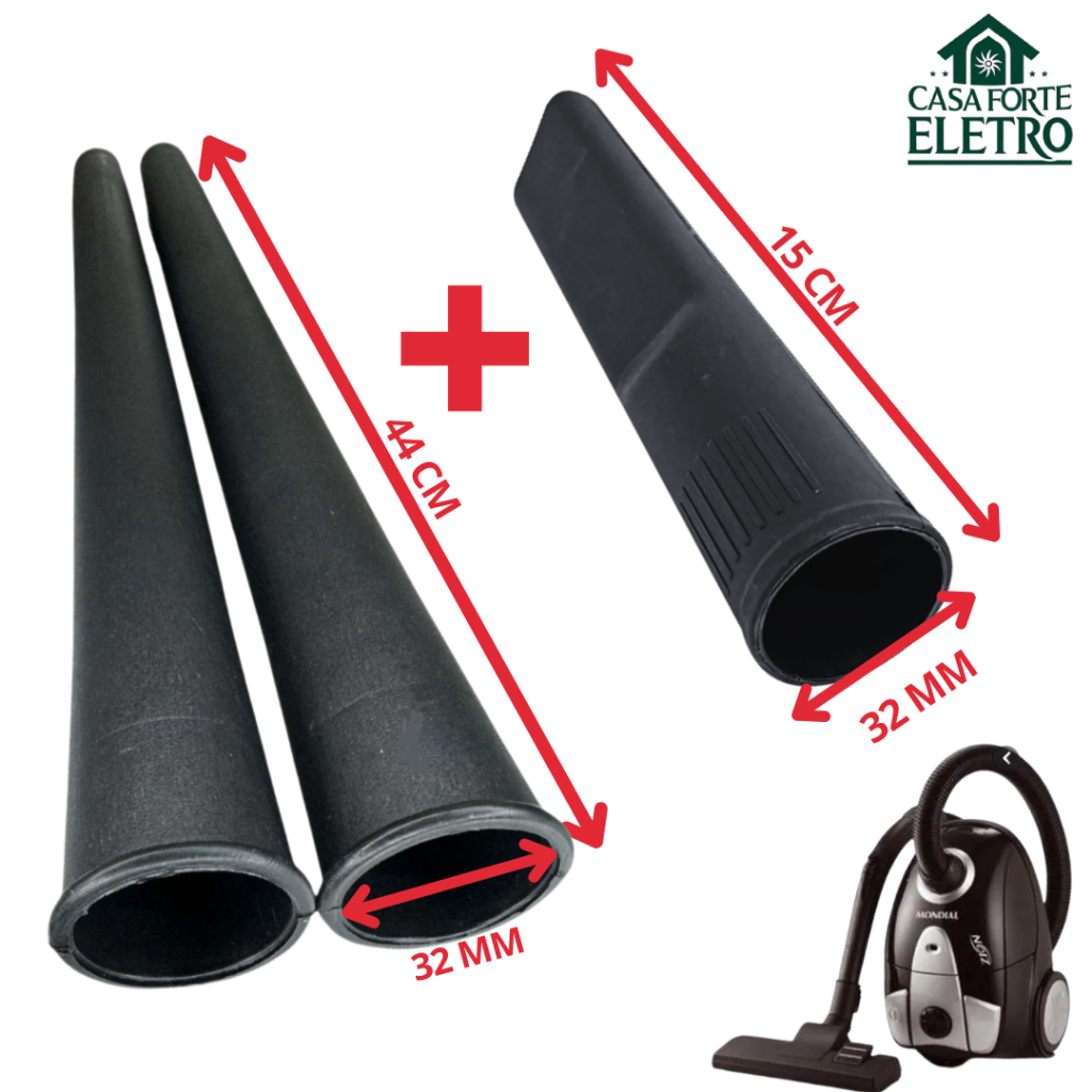 Kit Bico de Canto + Tubo Extensor 32mm p/ Aspirador Mondial AP03 Zion 1500 – Compatível e Resistente