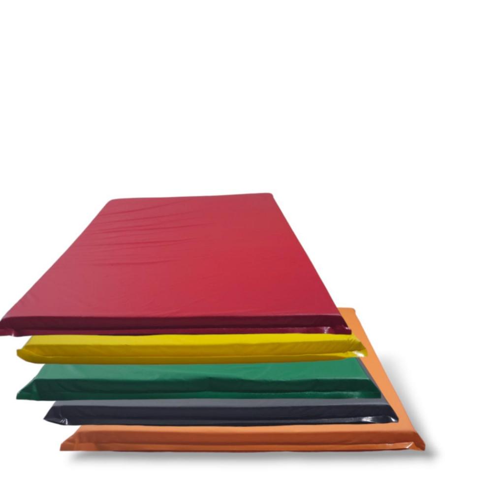 Kit 2 Colchonete Premium 1,20 X 60 X 5cm Laser Escola creches Ginástica Yoga Cor Preto azul preto