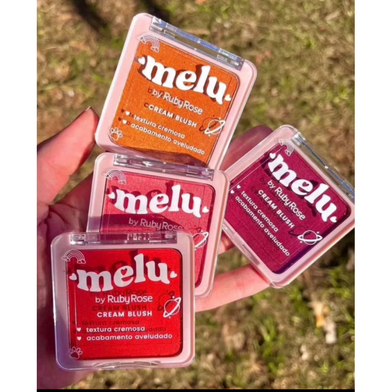 Blush Cremoso Melu Ruby Rose Cream Blush Maquiagem Melu