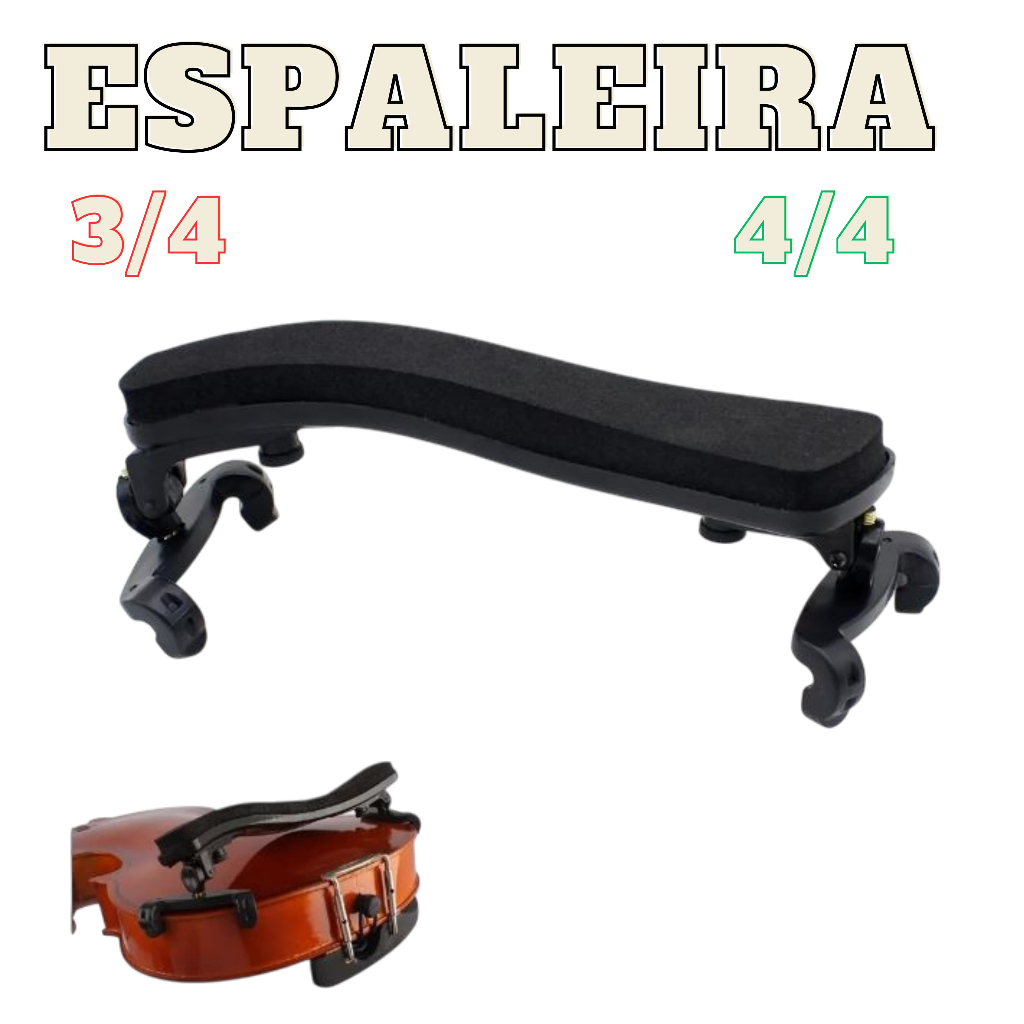 Espaleira anatomica Ajustável para violino 4/4 ou 3/4