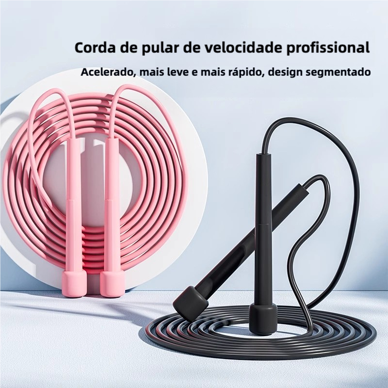 Corda de Pular Profissional PVC Ajustável 280cm - Ideal para Academia, Cardio, Emagrecimento e Treino Intenso - Resisten