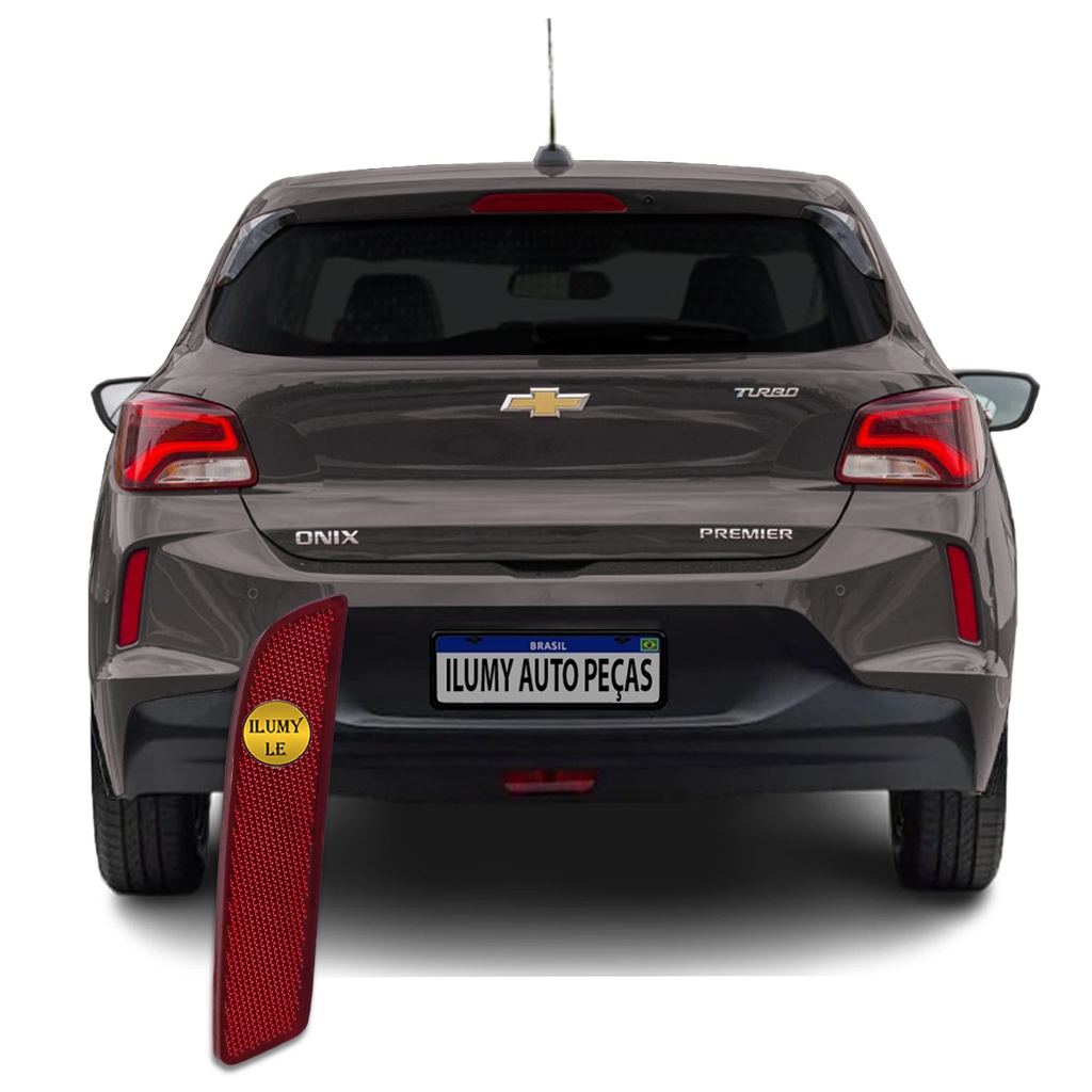 Refletor Parachoque Traseiro Chevrolet Onix 2026 2025 2024 2023 2022 2021 2020 Todos Modelos