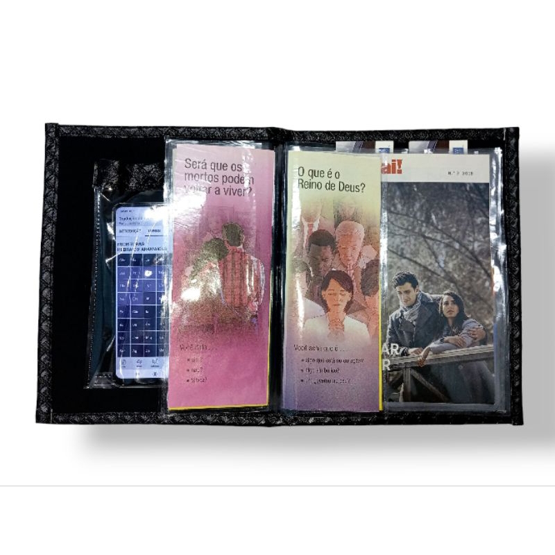 Pasta para campo com porta Bíblia embutidos / Ministério / Pregação / JW / TJ em Oferta na Shopee