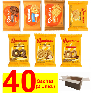 40 Un Biscoitos Amanteigados Em Sachê Bauducco / Marilan Cereale Chocolate Banana Leite Maizena em Oferta na Shopee