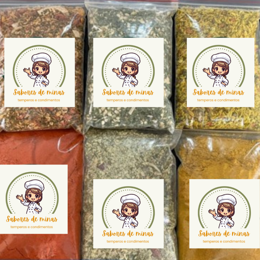 kit 12 TEMPEROS E CONDIMENTOS ESPECIAIS - NATURAIS SEM CONSERVANTES em Oferta na Shopee