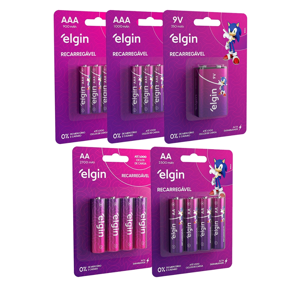 Pilha Recarregavel Aaa Elgin - Comprar com Melhor Preço em Baterias