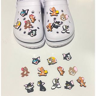 Kit 3 a 9 Pins Emborrachados para Babuche - Personagens de Desenhos Animados Tom e Jerry em Oferta na Shopee