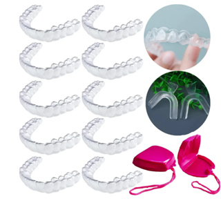 PLACAS PROTETOR BUCAL ANTI BRUXISMO COM ESTOJO LILAS em Oferta na Shopee