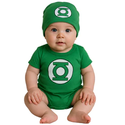 body bebê temático Mesversário Infantil - Lanterna Verde