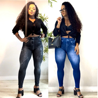 Kit Calça Legging Fake Academia Fitness Ou Peça Única Em Variações Estampa Legg Jeans Feminina escolha sua Variação em Oferta na Shopee