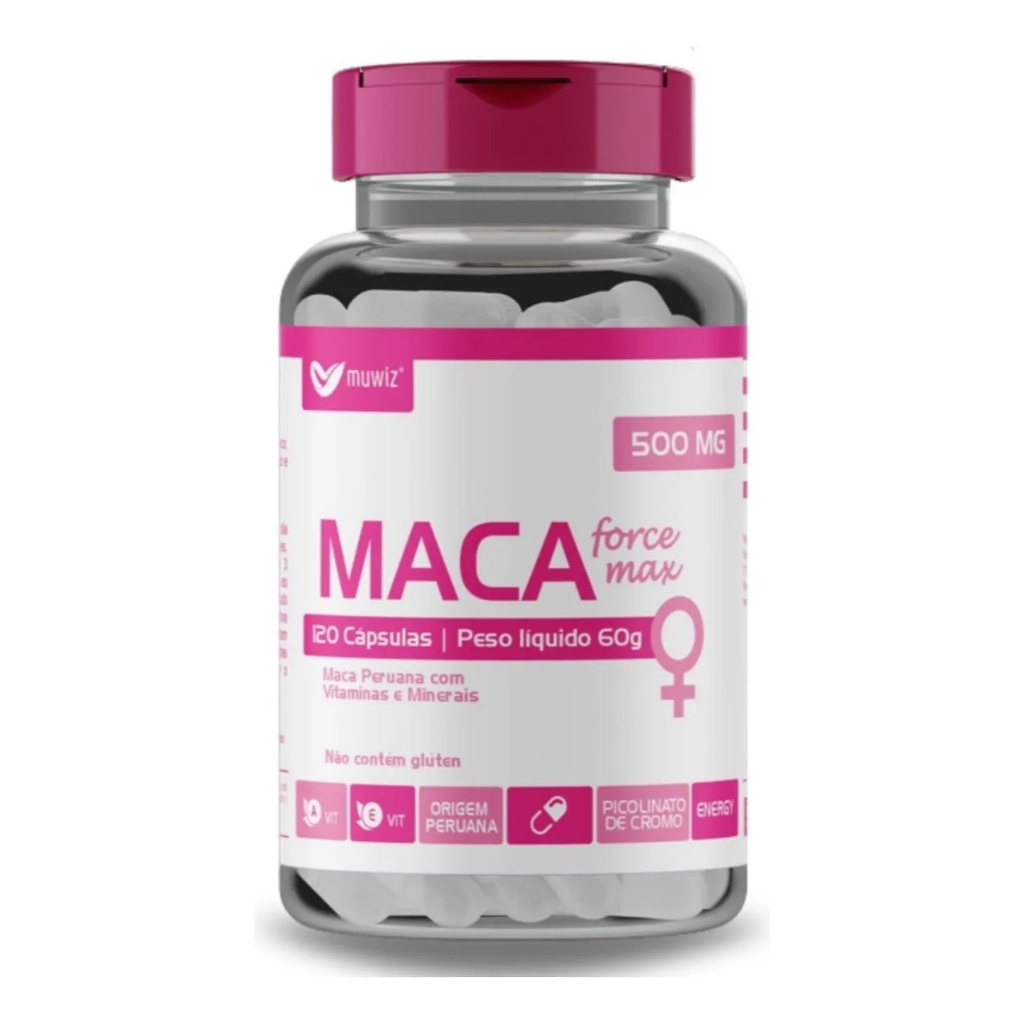 Maca Peruana Feminina 500mg 120 Cáps Original