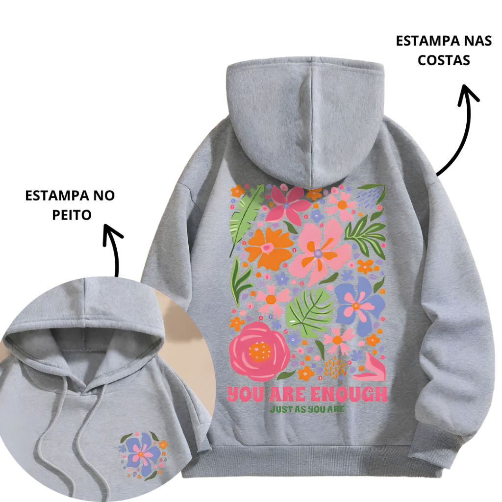 Moletom Canguru Algodão Flanelado Look Casual Promoção Inverno Estilo Capuz Feminino em Oferta na Shopee