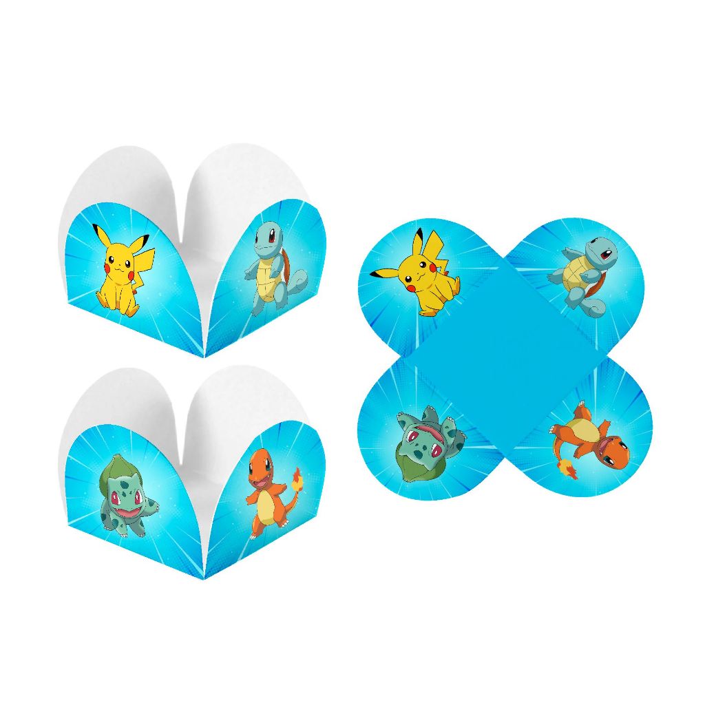 Forminhas 4 Pétalas Pokémon Festas Aniversários em Oferta na Shopee