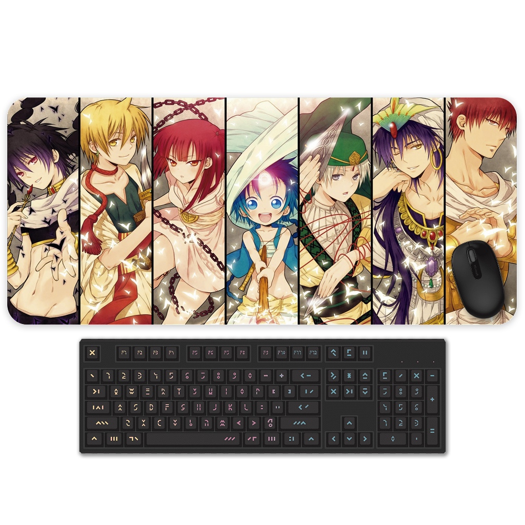 Mouse Pad anime Magi: The Labyrinth of Magic - 90x40cm Antiderrapante - Modelos