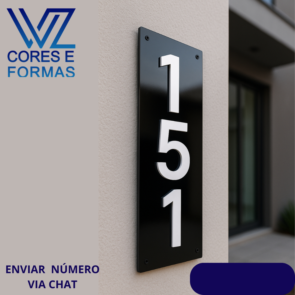 NÚMERO PARA CASA, NÚMERO RESIDENCIAL, PLACA 35X12CM, IDENTIFICAÇÃO PARA CASA, NÚMEROS GRANDES