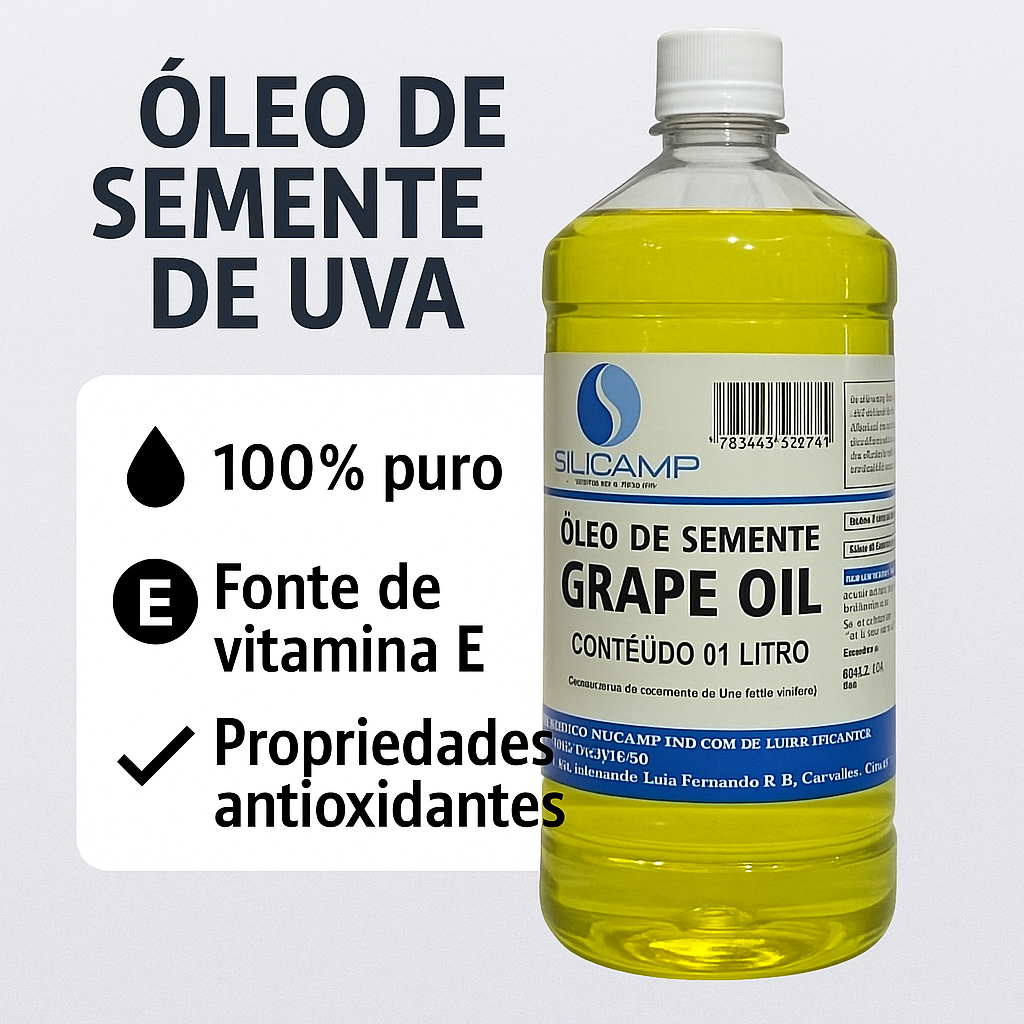 Oleo De Semente De Uva Vegetal Puro E Natural Grape Oil 1l em Oferta na Shopee