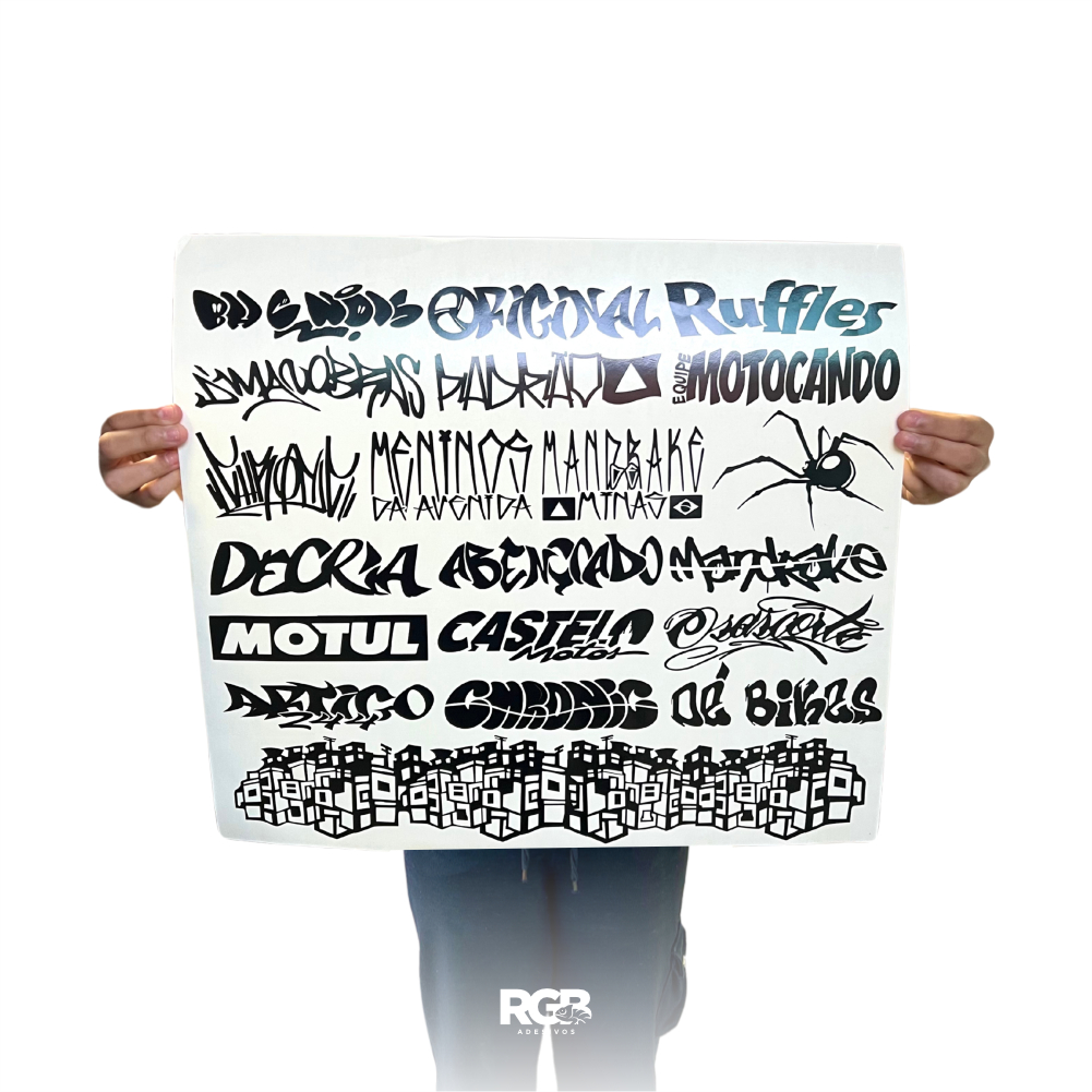 Kit Lombra, 20 adesivos em recorte para quadro de bicicleta em Oferta na Shopee