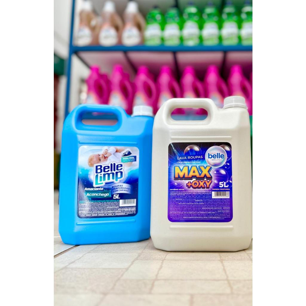 Kit Lavanderia 1 Lava roupas Max oxy 5L + 1 Amaciante 5L
