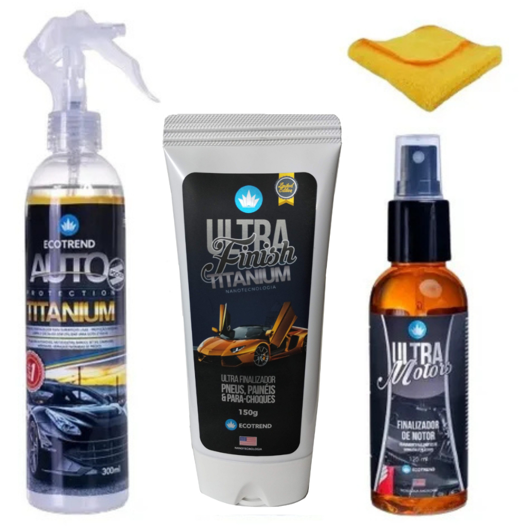 1 Auto Protection Titanium + 1 Ultra Finish + 1 Ultra Motors ecotrend
