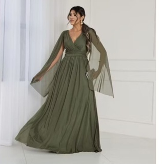 vestido maria tule liso ideal para casamentos.comvidadas.festa de gala con ótimo caimento. em Oferta na Shopee