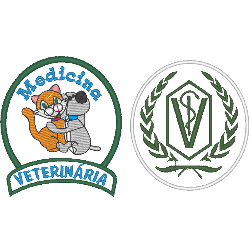 Patch Bordado Medicina Veterinária Logo Profissão Aplique fácil envio imediato