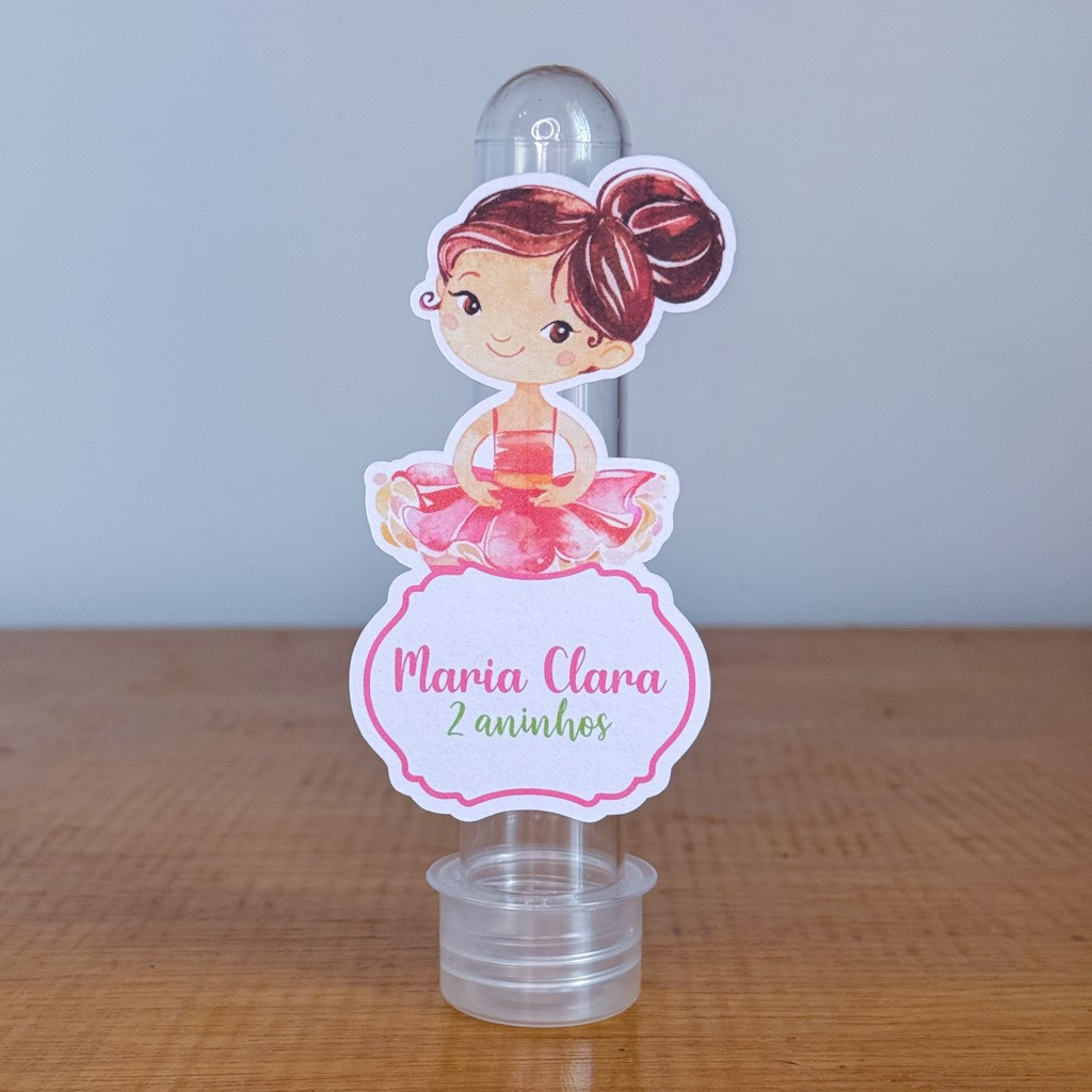 Aplique para Tubete Bailarina | Topper Tubete Bailarina | Personalizado Pegue e Monte