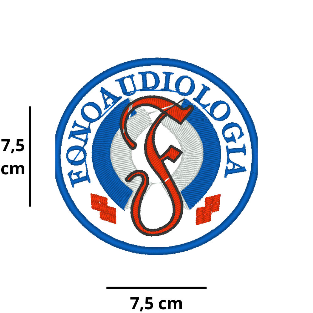 Patch Bordado Fonoaudiologia Logo Profissão Aplique fácil envio imediato