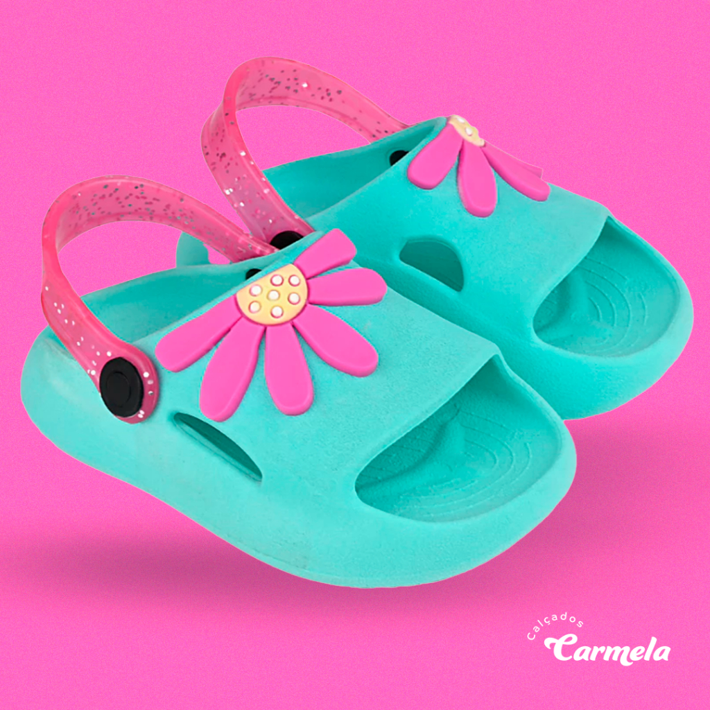 Sandália Infantil Menina Papete Confortável Leve Macia em Oferta na Shopee