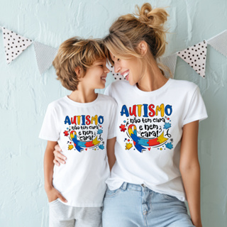 Camiseta Adulto e Infantil Mãe e Filho INDIVIDUAL, Conjunto Mãe e Filho Autismo, Autista, plus size (1 peça) em Oferta na Shopee