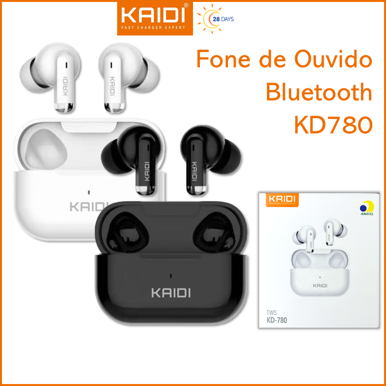 Fone de Ouvido Sem fio Bluetooth TWS Kaidi KD-780 em Oferta na Shopee