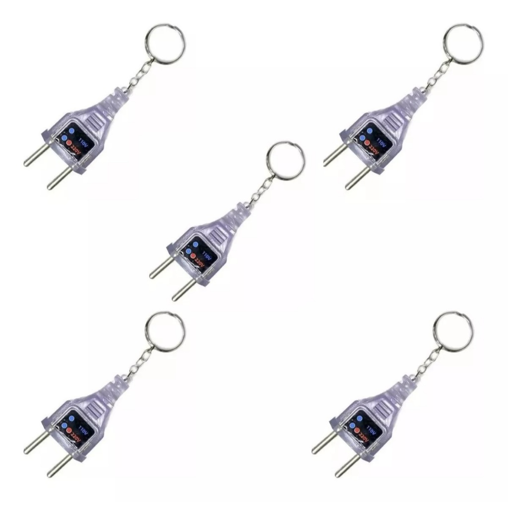 Kit 5 Chaveiro Teste Tensão Voltagem 110/220v Tomada Energia