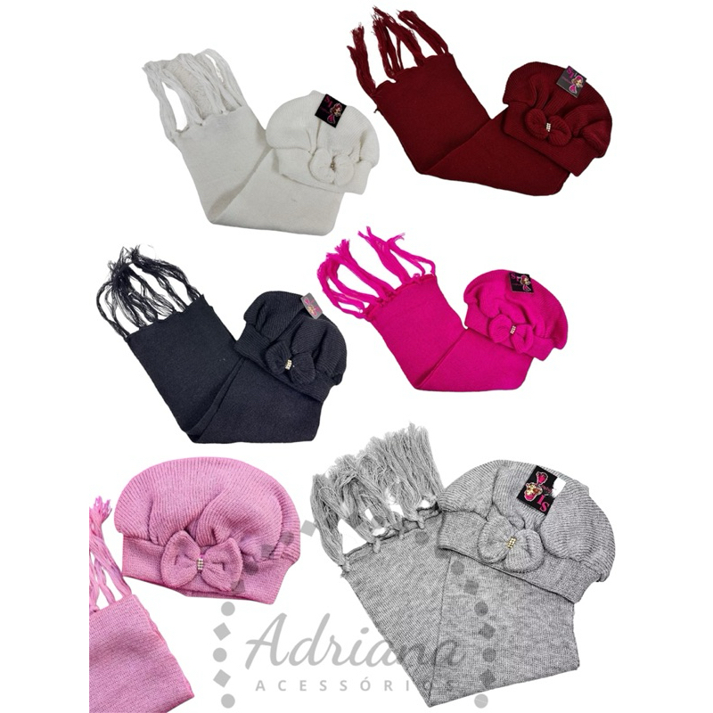 Kit Boina e Cachecol Baby Menina (4- 24 Meses)– Macio, Quentinho e Cheio de Estilo Outono, Inverno